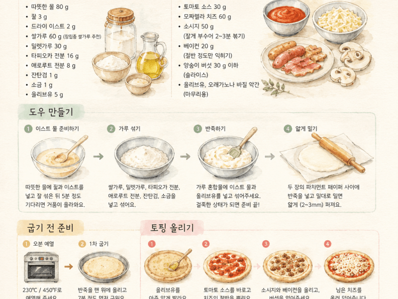 간단하고 맛있는 글루텐프리 미트 피자&nbsp;만들기